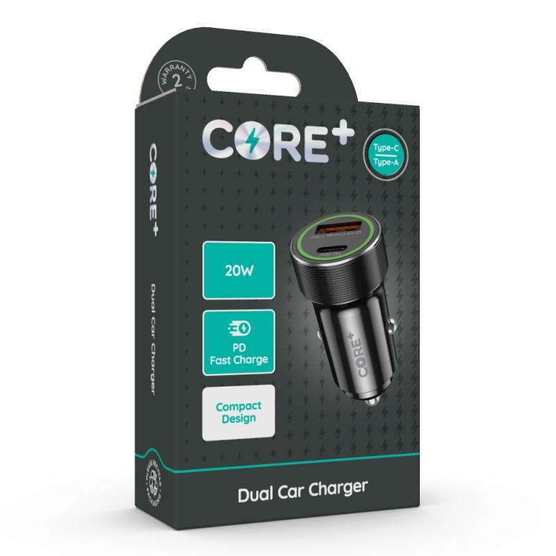 CORE+ PD Dual Car Charger 20W - Farnham Road Tech Repair
