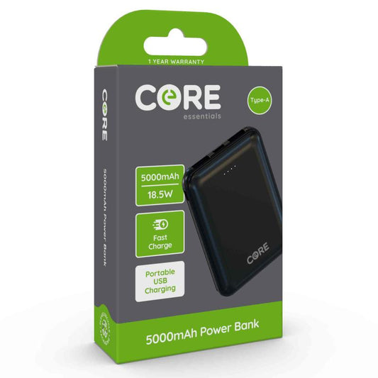 Core Power Bank 5000mAh Black (New Model)